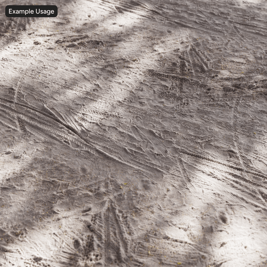 土路紋理上的輪胎印記