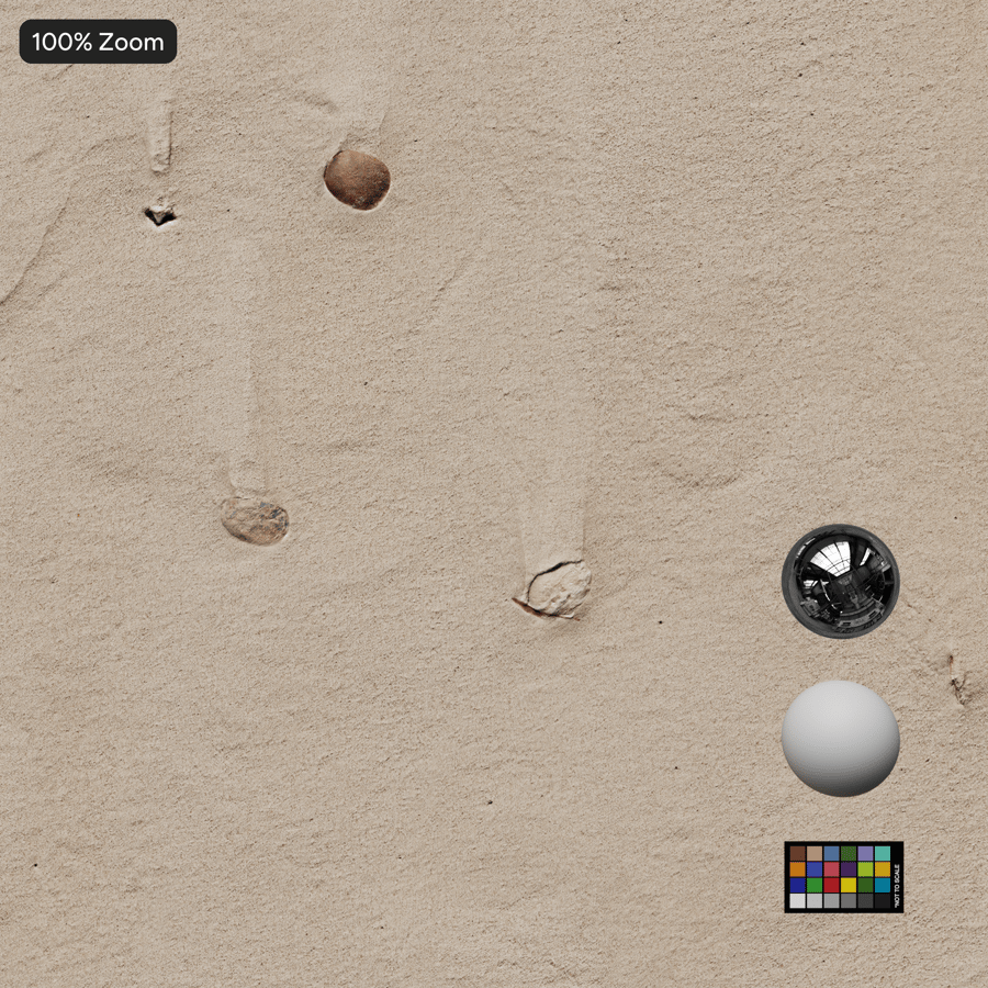 Pebbles on Beach Sand Texture