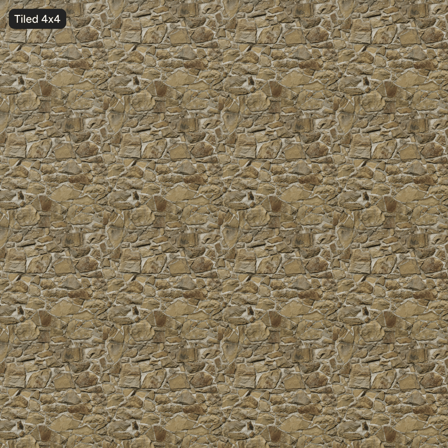 Kết cấu tường đá gồ ghề vữa thô