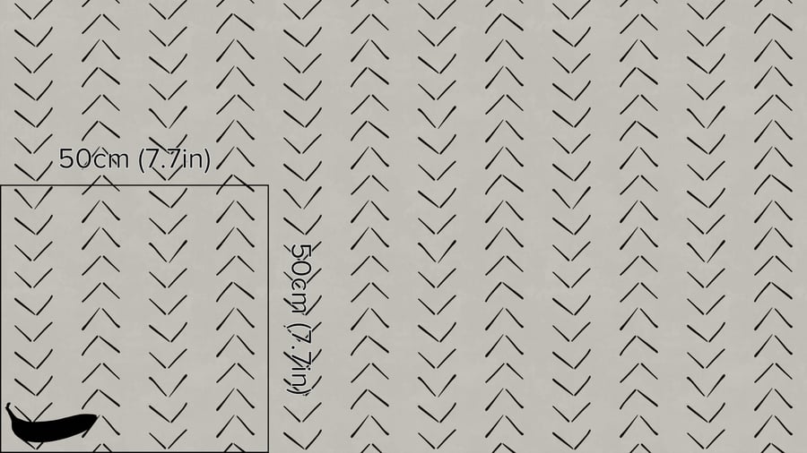 Tecido para estofamento com padrão simples de setas, branco