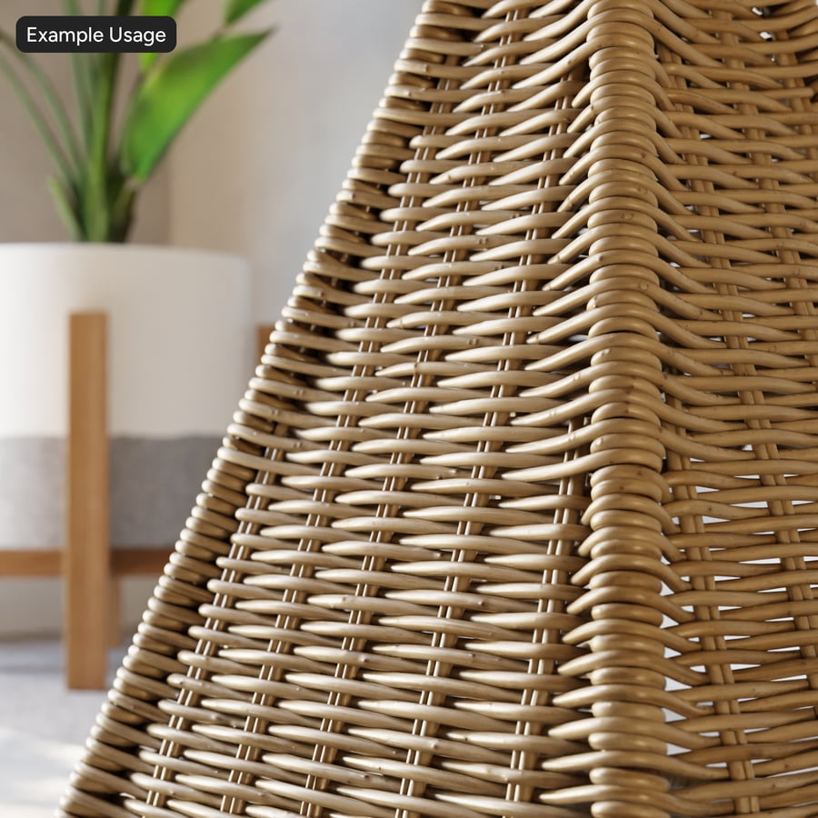 Textura de vime de bambu sem embalagem, Bege