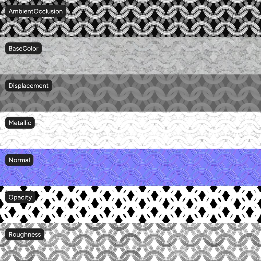 Textura de malha metálica achatada