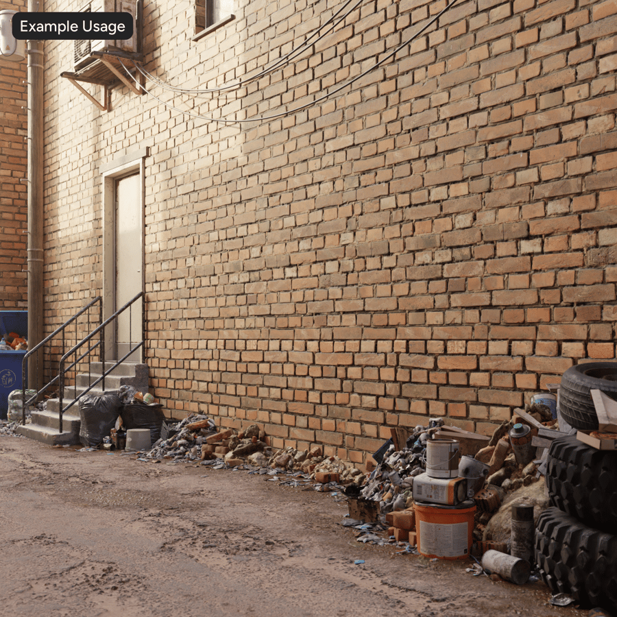 Old Mortared Running Bond Brick Wall Texture