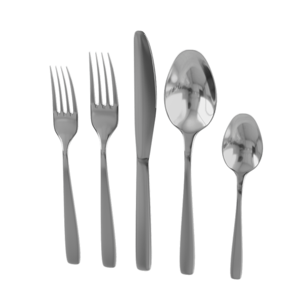 Model Set Alat Makan Garpu, Pisau &amp; Sendok Stainless Steel
