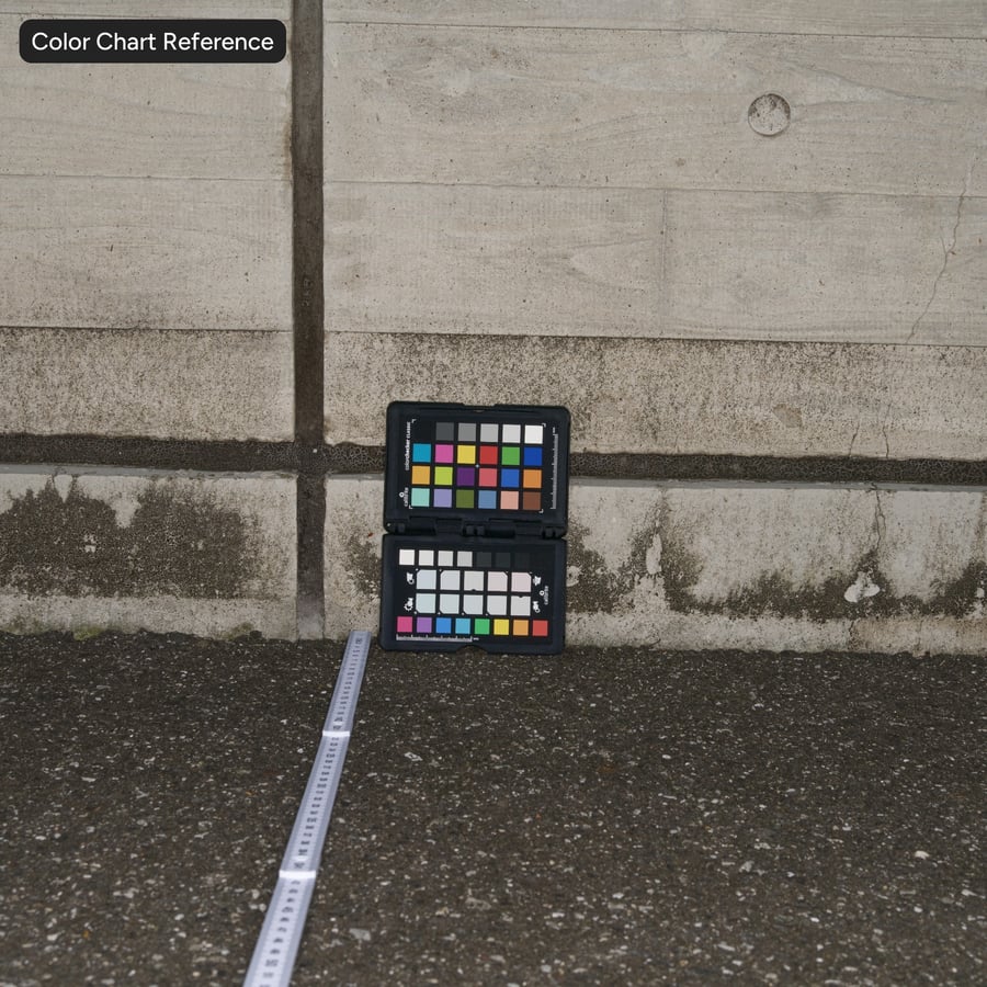 Pitted Board Form with Tie Holes Concrete Wall Texture