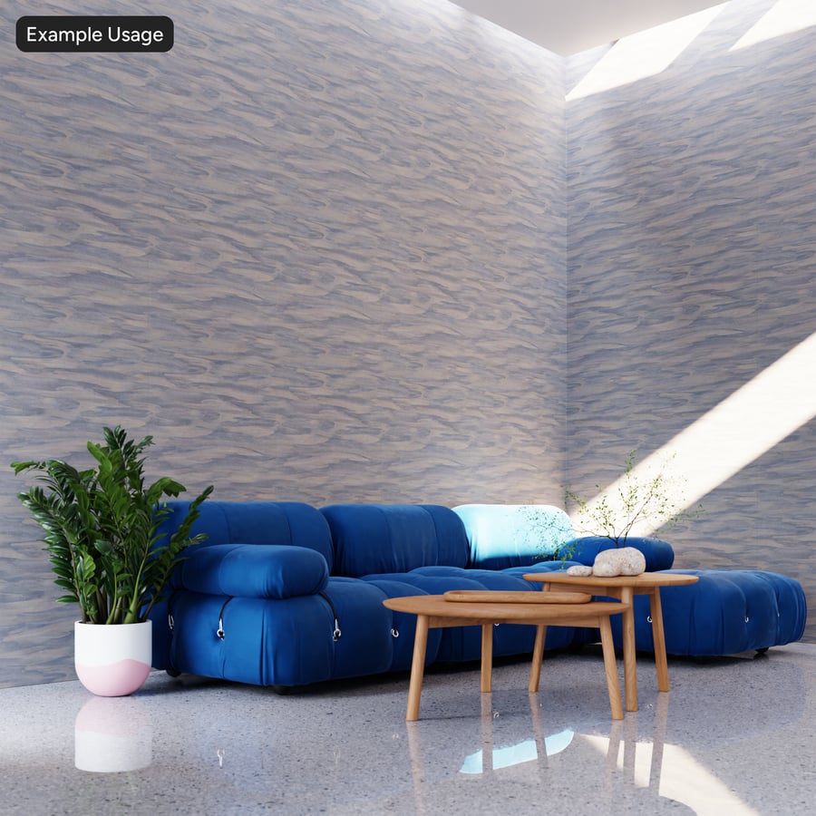 Brush Stroke Textile Wallpaper Texture, Blue