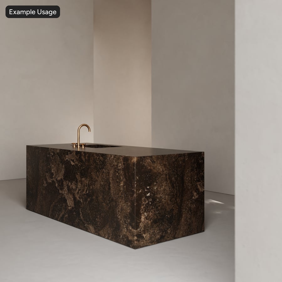 Polished Marble Slab Texture, Brown