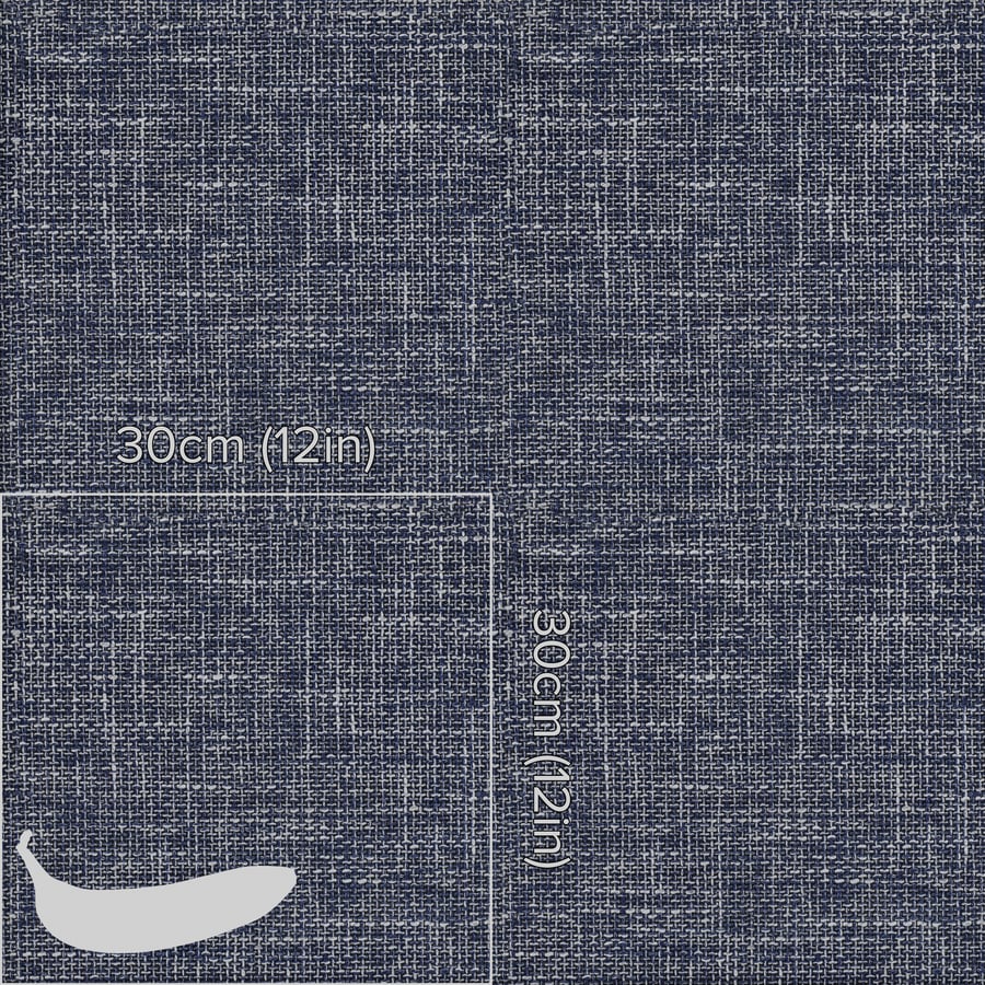 Tecido para estofamento em linho com textura entrelaçada, azul