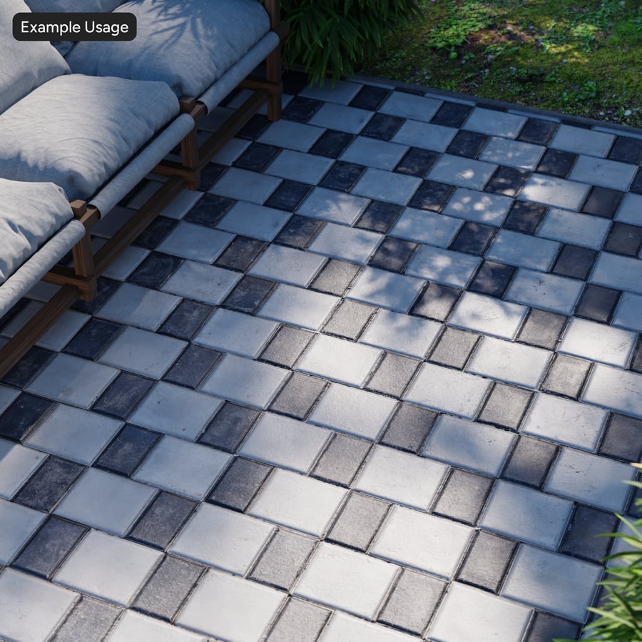 Texture de carreaux mats usés, damier