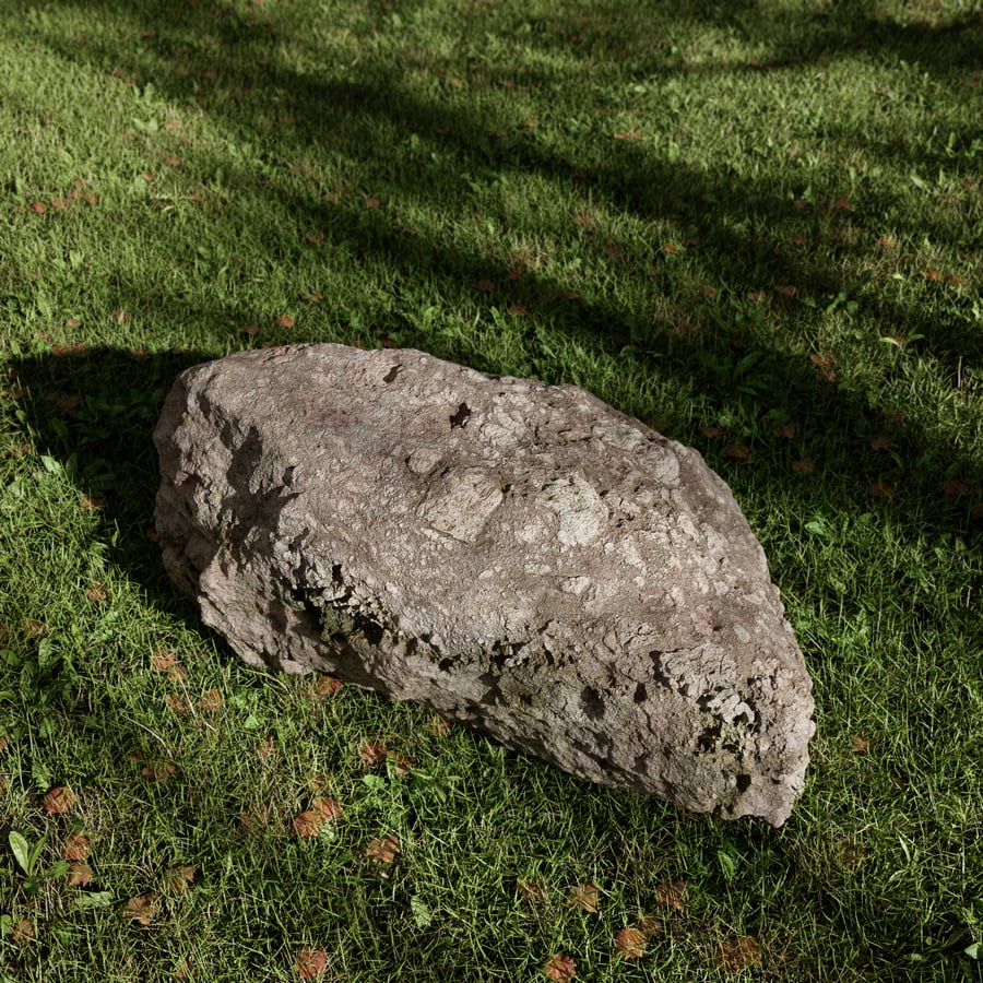 Modelo de pedra grande e rugosa com manchas