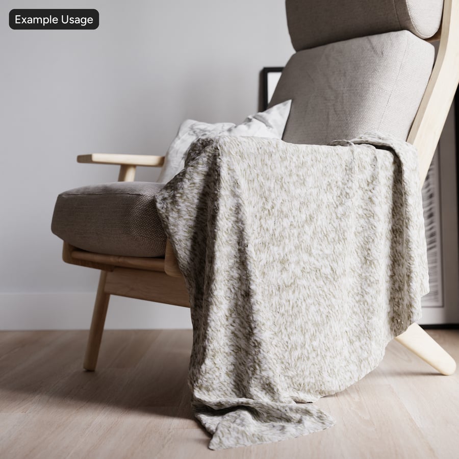 Heathered Fleece tygstruktur, Beige