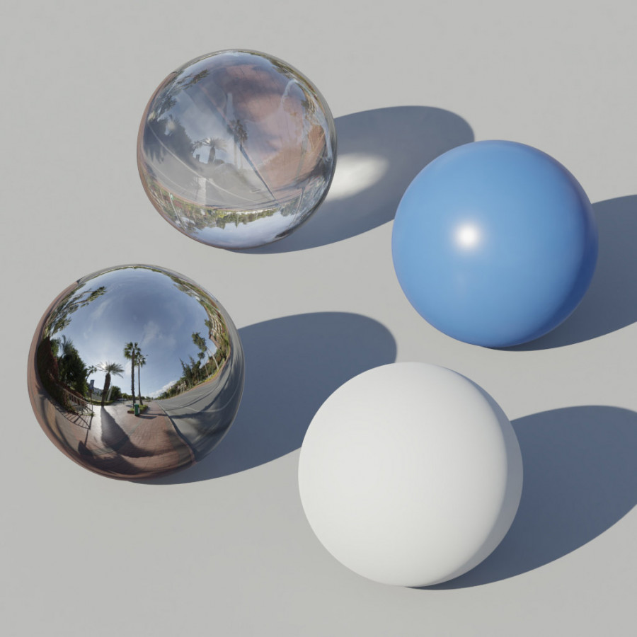 Cielo limpido HDRI residenziale marciapiede esterno