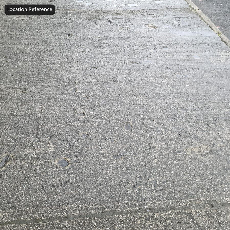 Skadad ballast Betong Vägstruktur