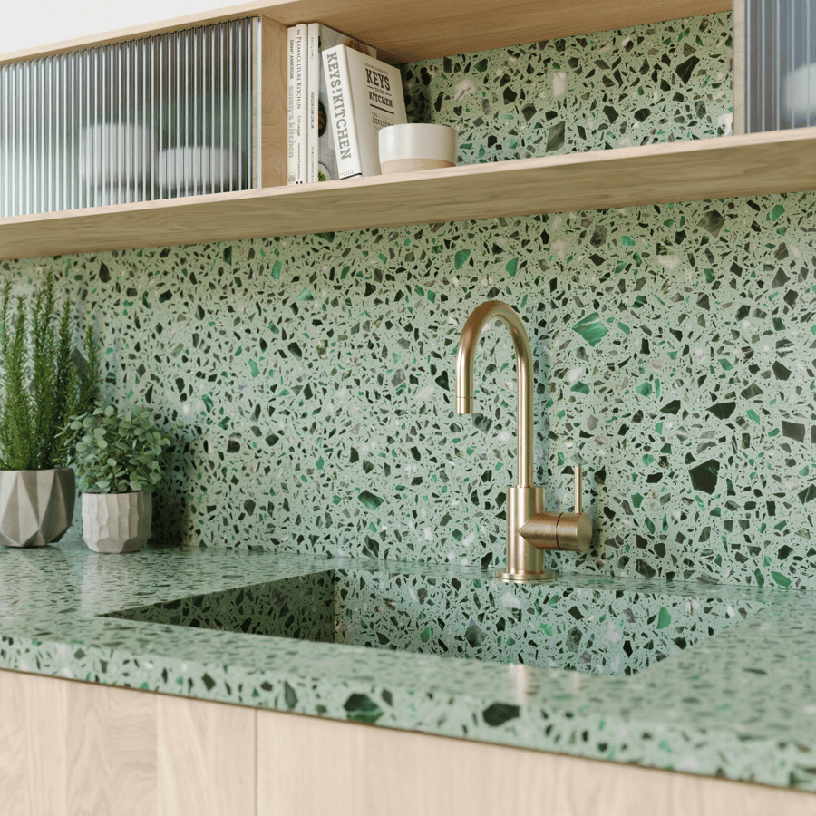 Textura Terrazzo Folha Palladiana, Verde