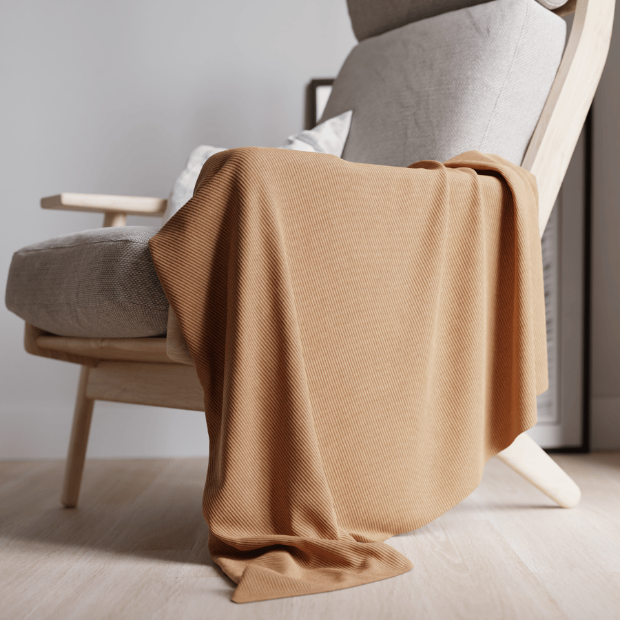 Toffee Bedford Cord Fabric Texture, Beige
