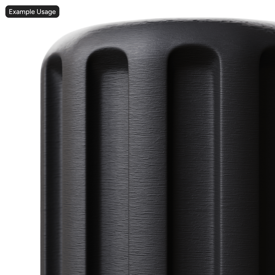 Molde Linear Wood Grain Textura Plástica, Preto