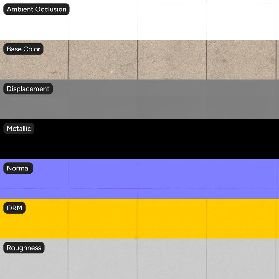 Rectangular Stacked Sandstone Floor Texture, White