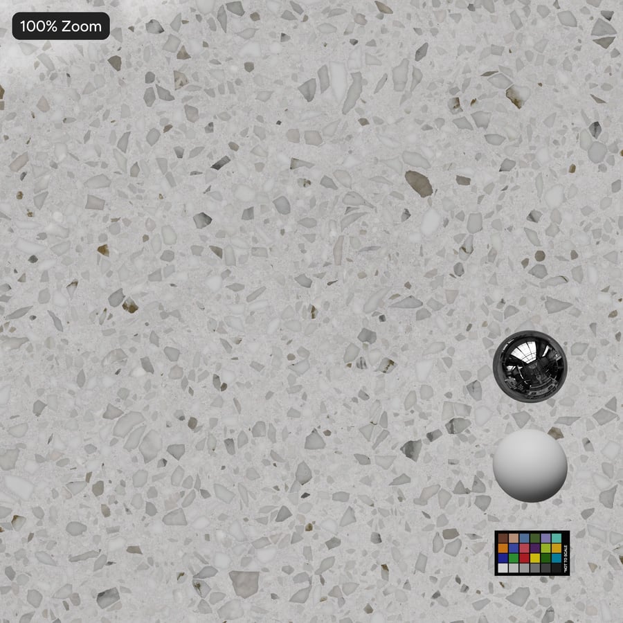 Square Terrazzo blank kakelstruktur, grå