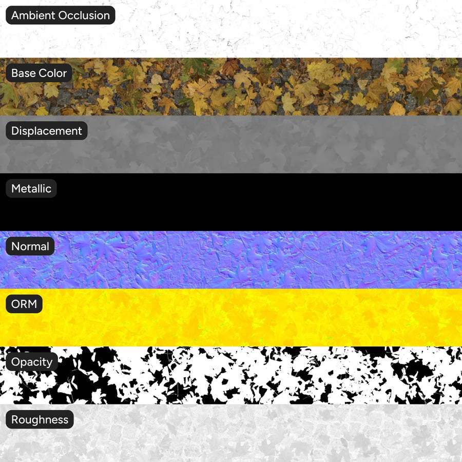 Fallen Leaves Decal Texture