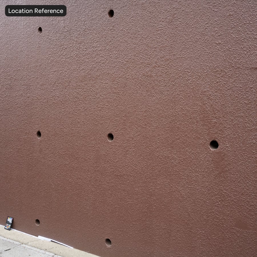 Geschilderd pleisterwerk, rood