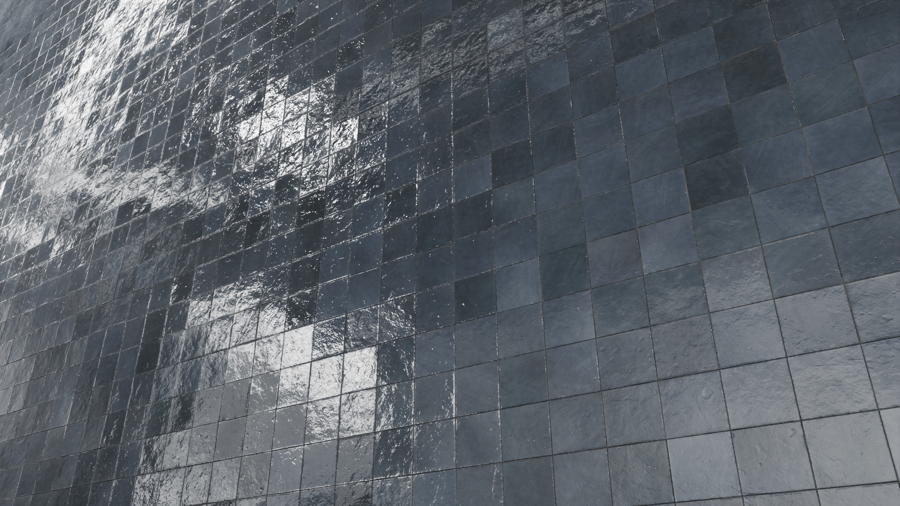 Textura de azulejo cerâmico quadrado brilhante, azul escuro