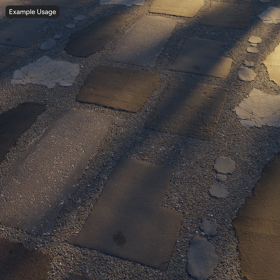 Road Repair Patch Texture Atlas
