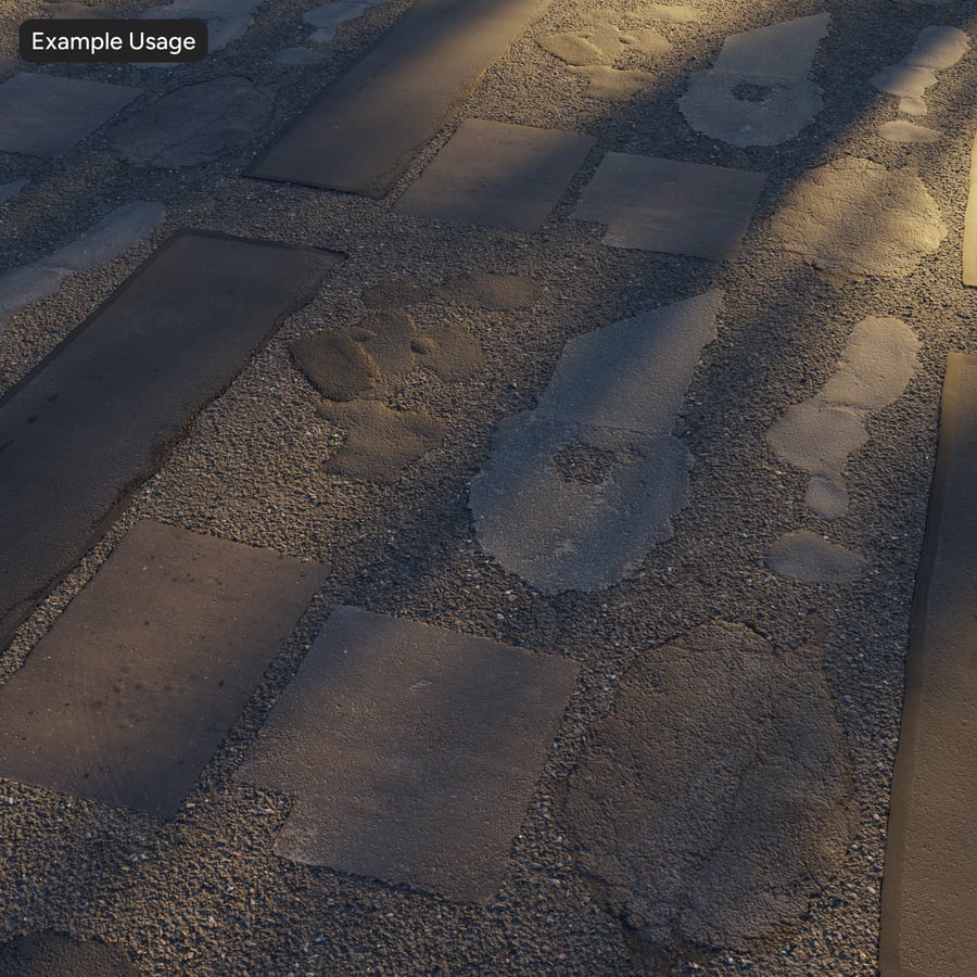 Road Repair Patch Texture Atlas