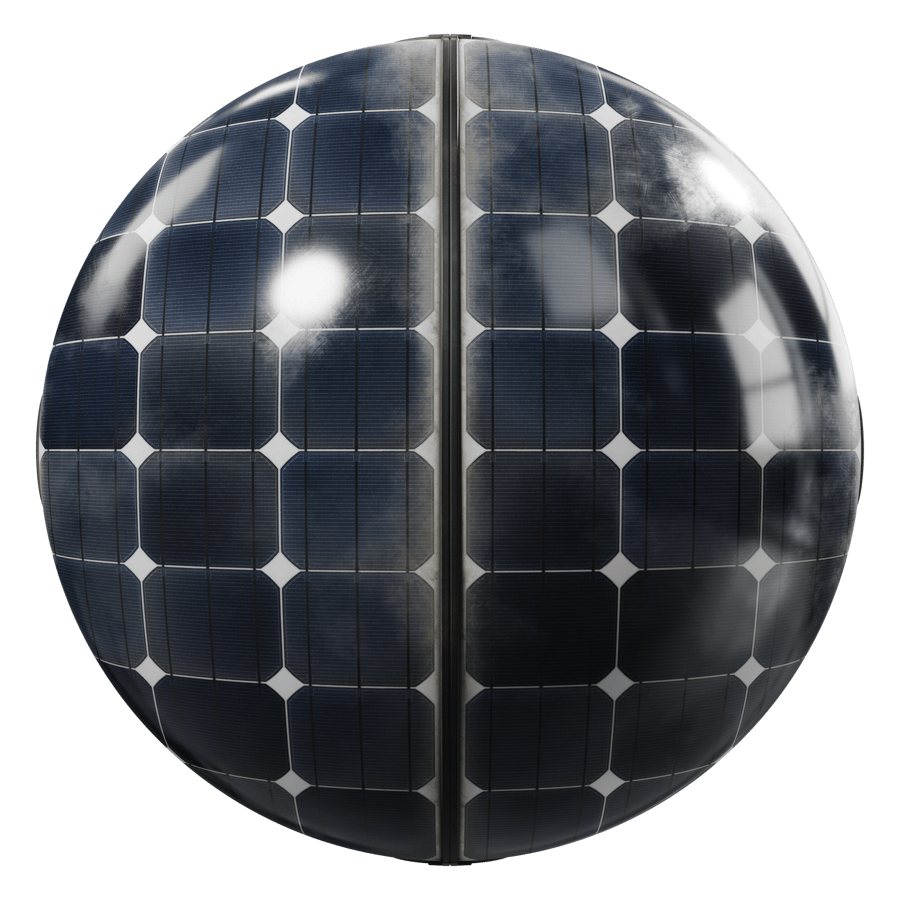 Dirty Framed Type B Monocrystalline Solar Panels Texture