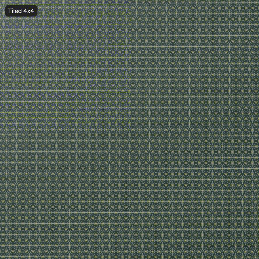 Textura de ladrilho acústico Asanoha, azul