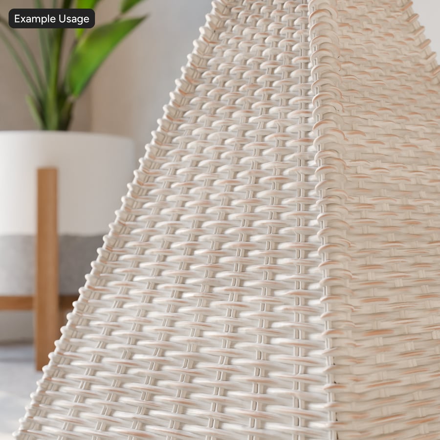 Rattan Wicker Texture, White