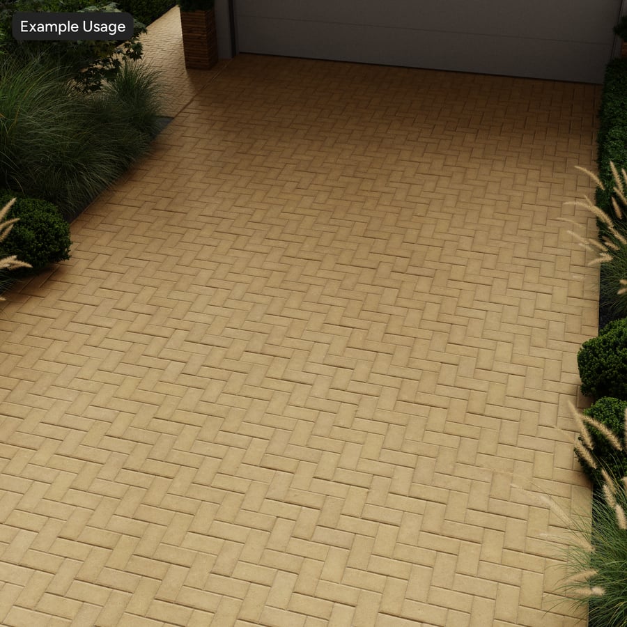 Herringbone Concrete Paver Texture, Yellow