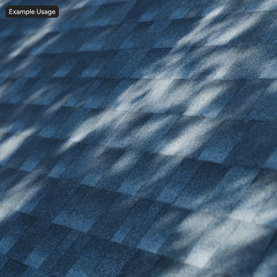 Textura de telhado arquitetónico em asfalto, azul