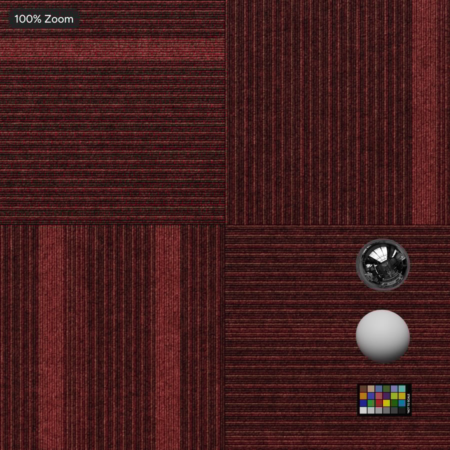 Textura variada do pavimento de alcatifa comercial em mosaico Pinstripe, vermelho