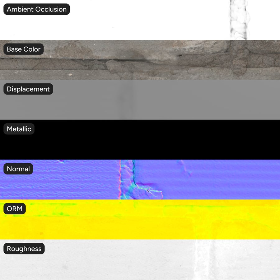 Shoddy Running Concrete Block Wall Texture