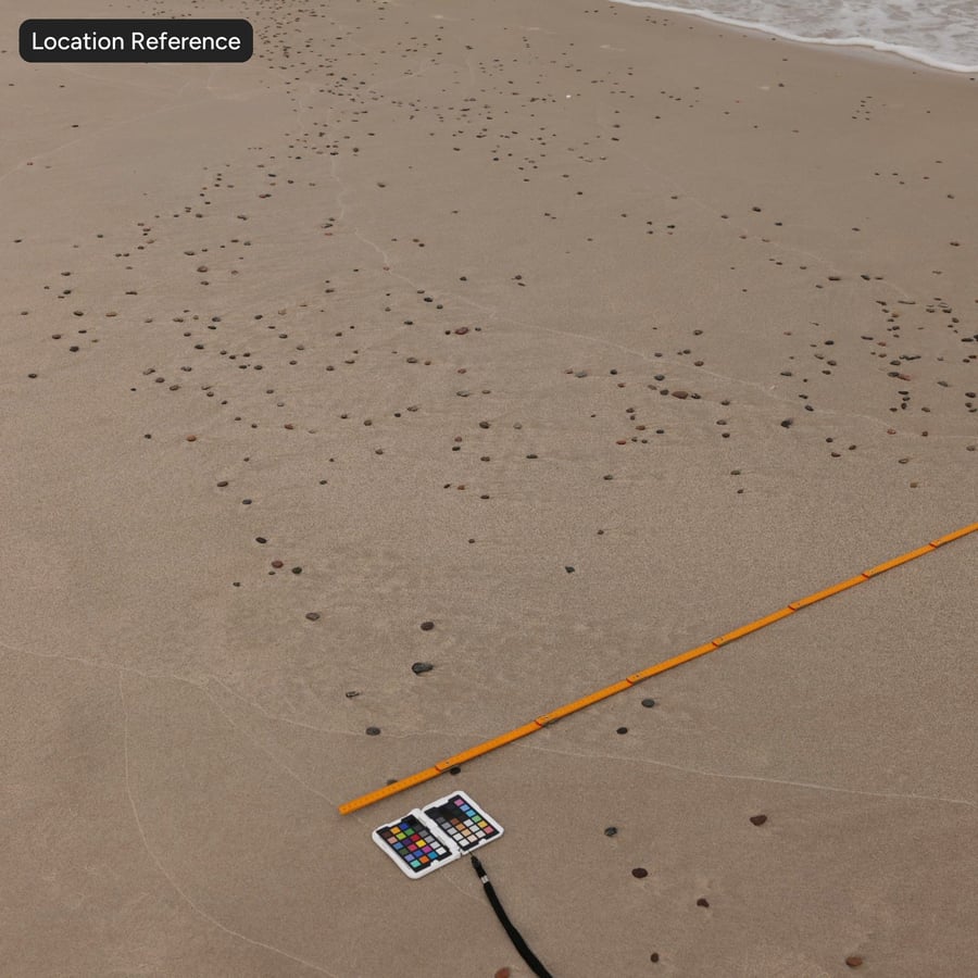 Kiezels op Strandzand Textuur
