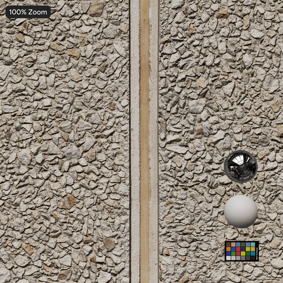 Exposed Aggregate Concrete Wall Texture, Cream Grey