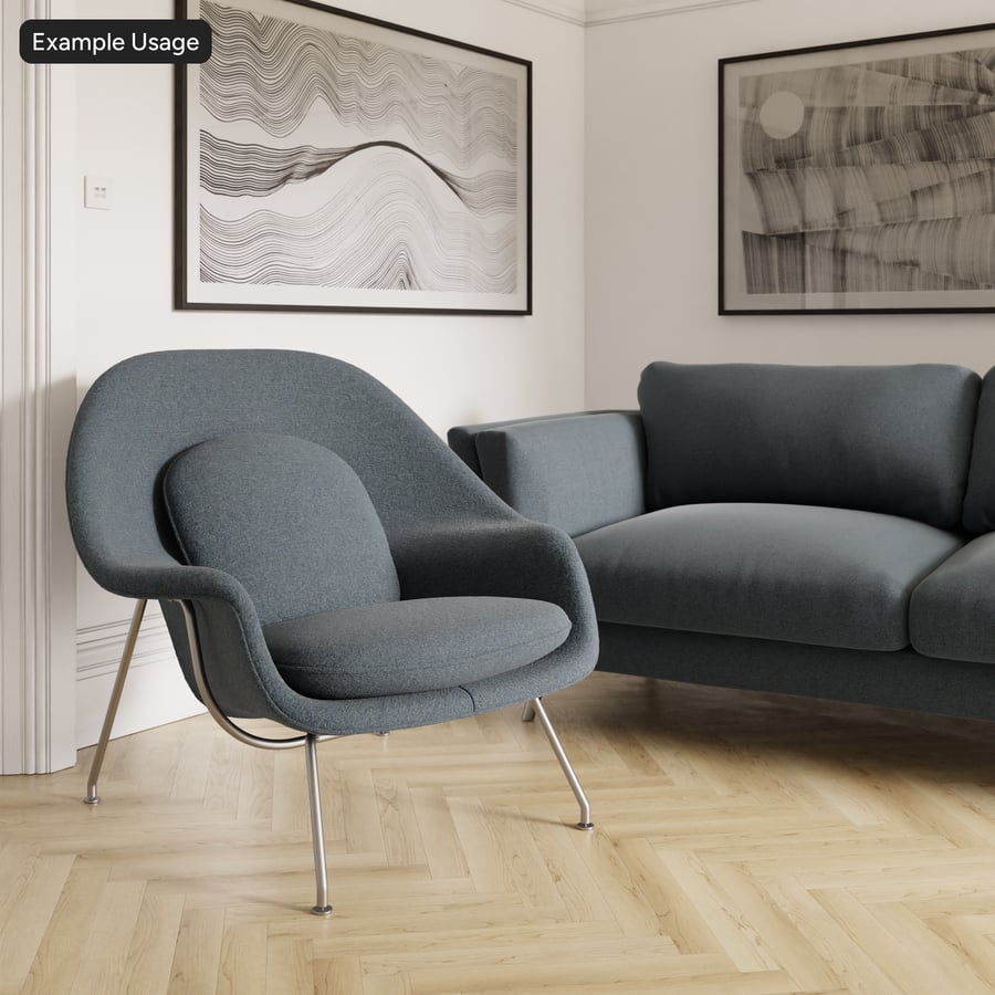 Tecido para estofamento com textura simples mesclada, azul escuro