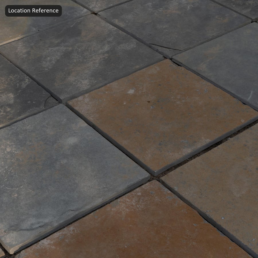 Cleft Slate Square Tile Texture, Grey and Ochre