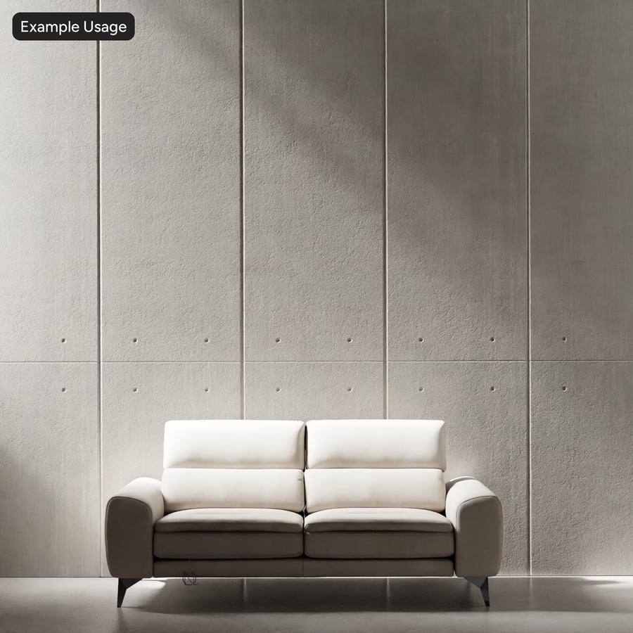 Matte Panel with Tie Hole Concrete Texture