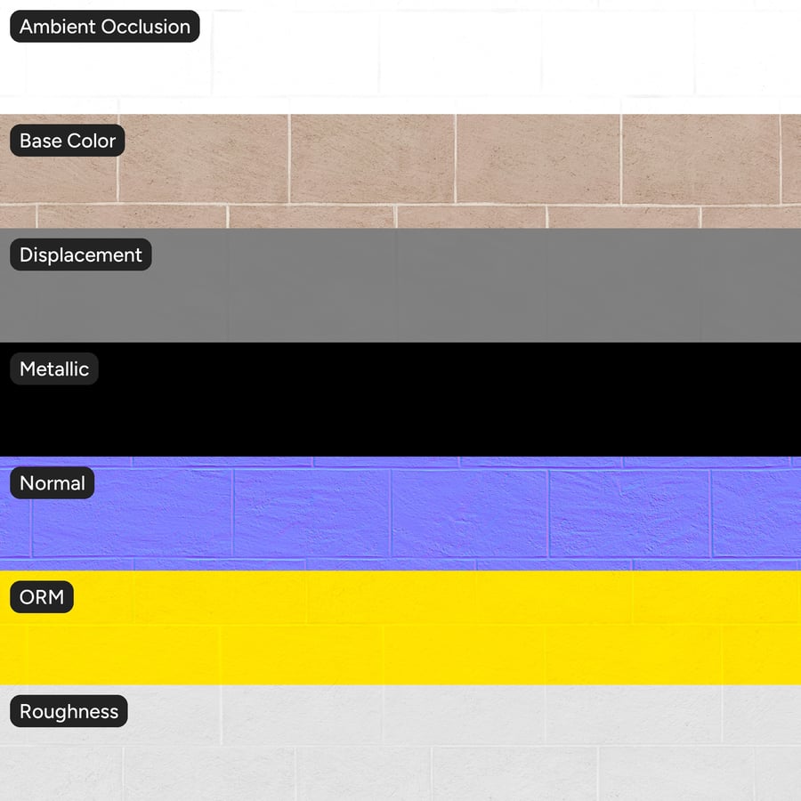 Rectangular Staggered Ceramic Wall Tile Texture, Beige