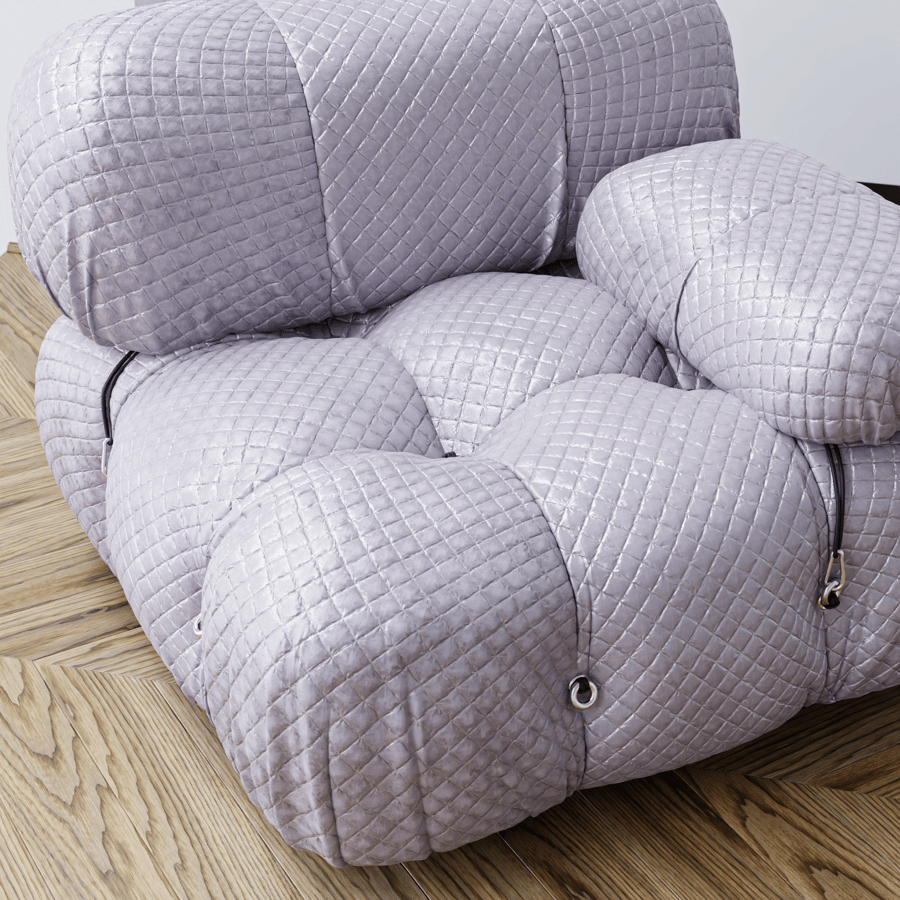 Quilted Velvet Texture, Grey