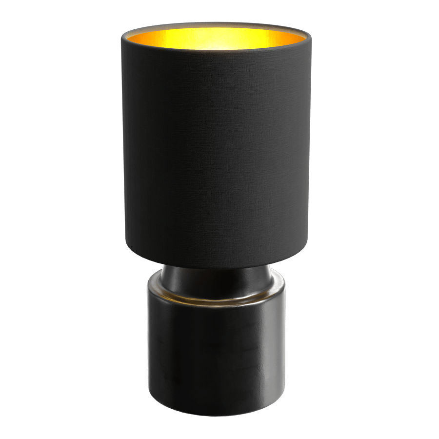 Lâmpada Eno Ceramic Chic Shade, preta