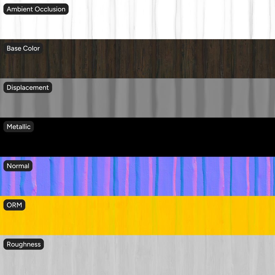 Weathered Vertical Board Fence Texture, Dark Brown