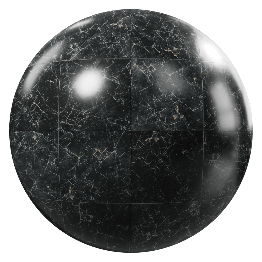 Honed Saint Laurent Marble Tile Stacked Texture, Black