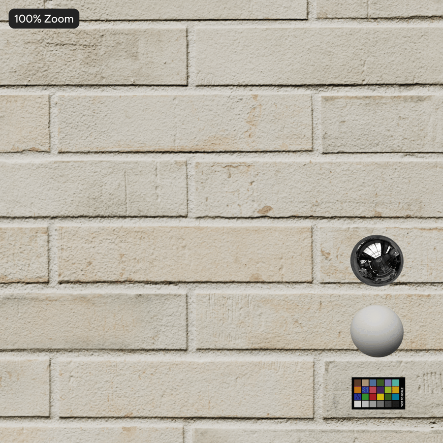 Painted Long Running Bond Brick Wall Texture, White