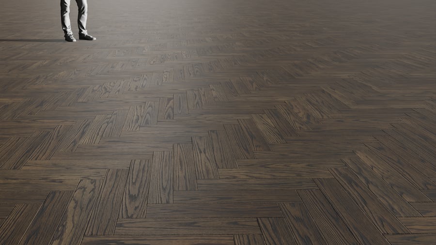 Dark Ebony Herringbone Pattern Ash Wood Flooring Texture