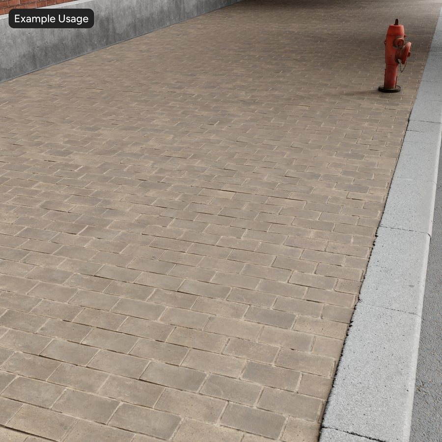 Weathered Concrete Block Sidewalk Texture