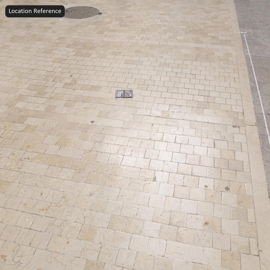 Square Limestone Tile Sidewalk Texture