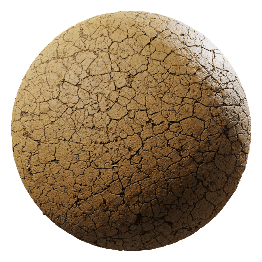 Dry Cracked Mud Ground Texture, Tan