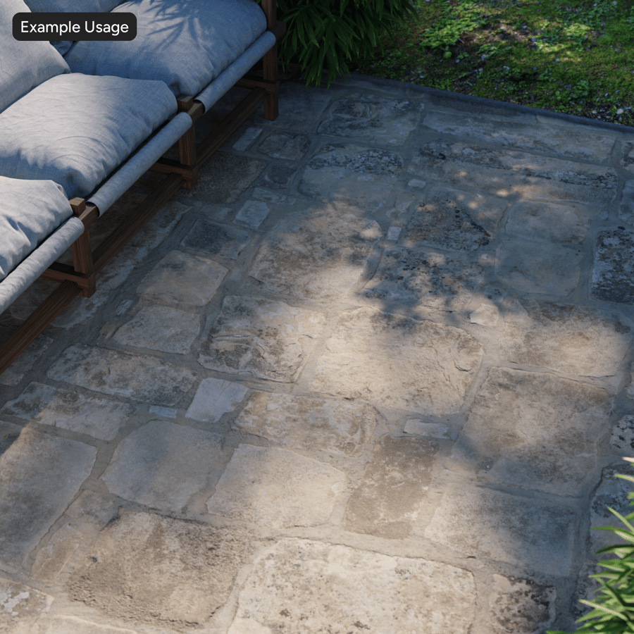 Worn Large Cobblestone Texture, Beige